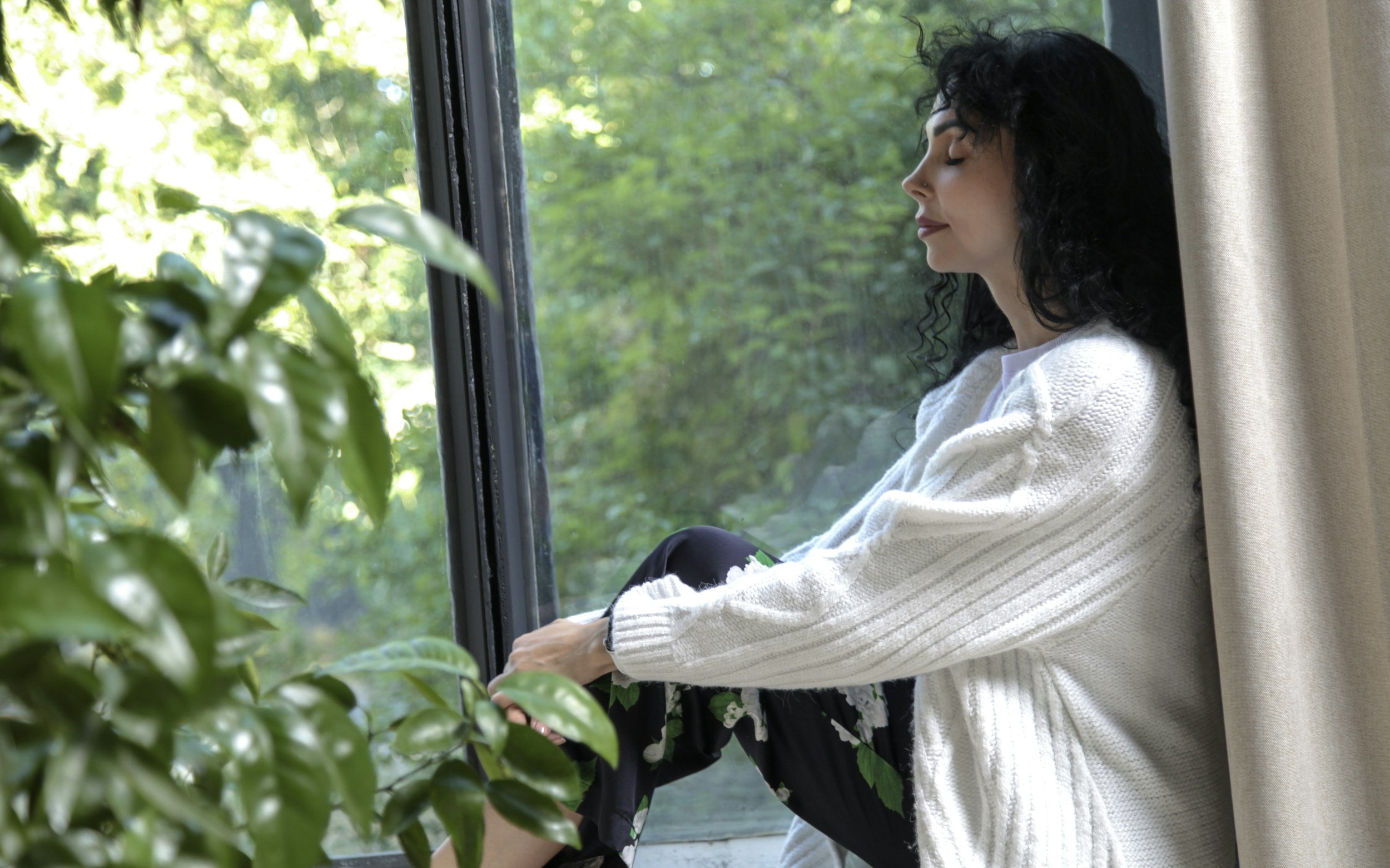 trauma and the nervous system woman regulating her breathing